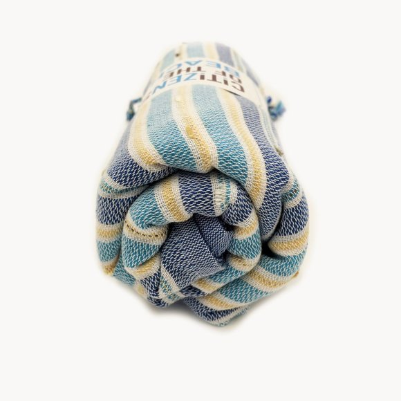 Sand Free Bohemian Turquoise Blue Towels - 100% Cotton Boho Beach Bath Towel - Picture 5 of 10